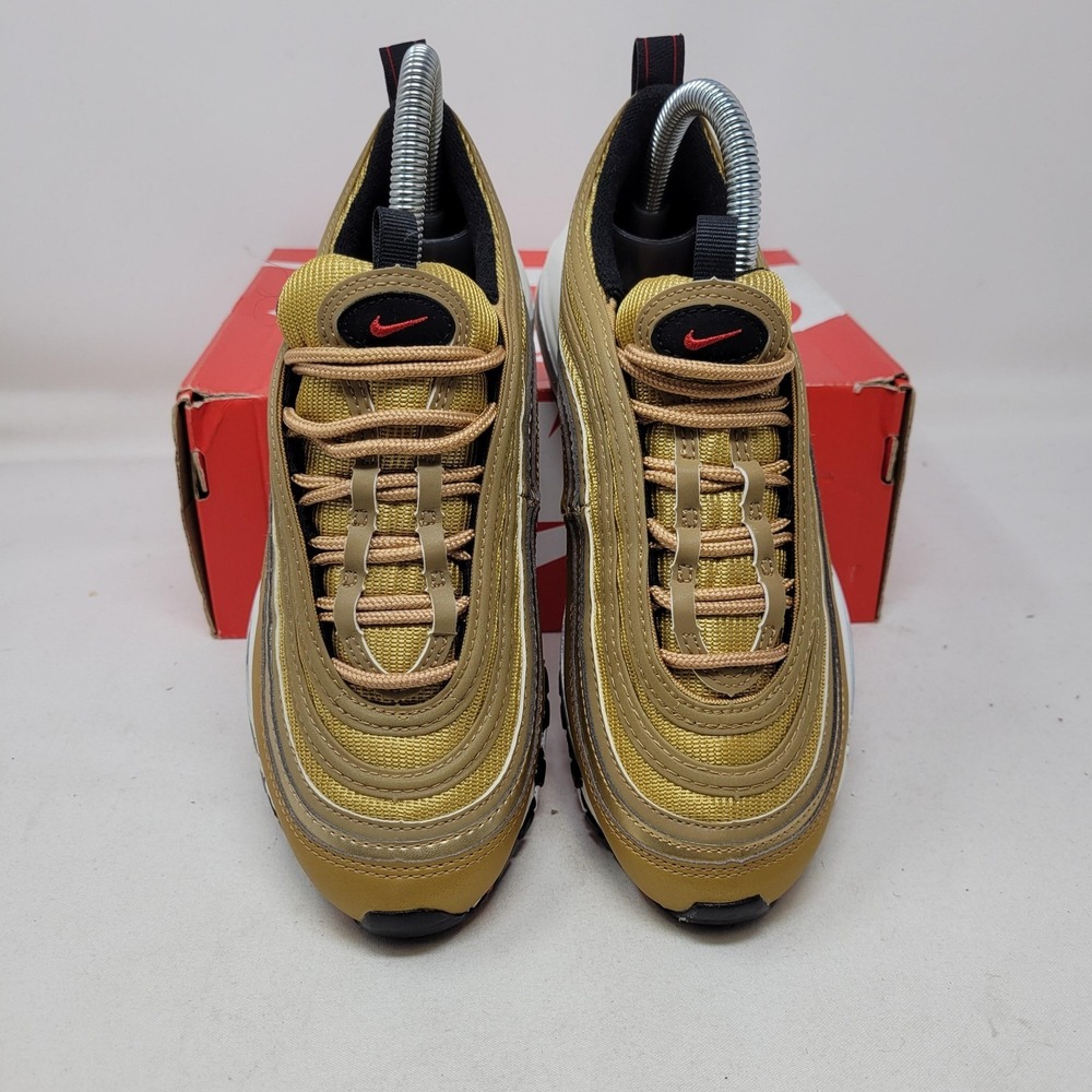 Nike Air Max 97 QS Shoes Youth Size 4.5Y Metallic Gold Sneaker 918890-700